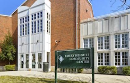 A photo of the exterior of Emery Heights Community Center