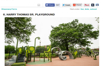 Harry Thomas Sr. Playground Named One of the 16 Coolest Playgrounds in the World One of the 16 Coolest Playgrounds in the World